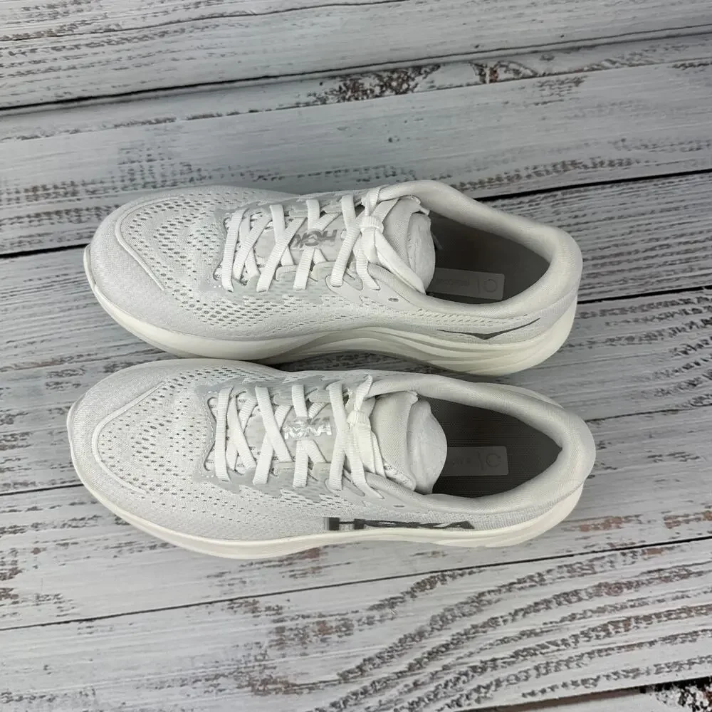 HOKA Rincon 4 Womens 8B Running Shoes White Silver
